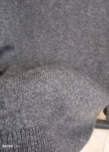 Gri Kadın Triko Uzun Kollu Kazak - Görsel 11