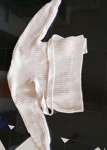 Bohem Tarzı Beyaz Örgü Kadın Hırka - Görsel 15