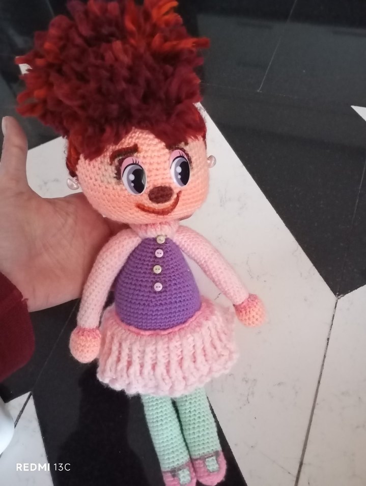 Renkli Örgü Bebek Oyuncak - Görsel 3