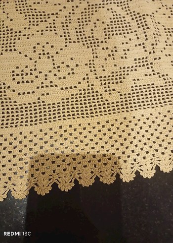 Vintage İşlemeli Dantel Masa Örtüsü Seti - Görsel 11