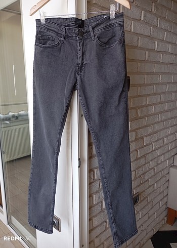 Gri Erkek Denim Pantolon - Görsel 11