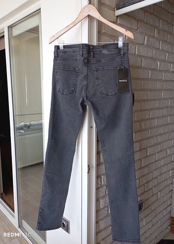 Gri Erkek Denim Pantolon - Görsel 6