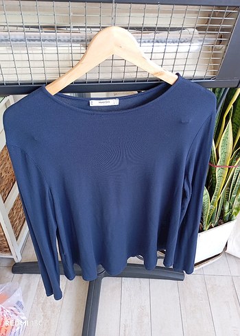 Mavi Düz Kesim buluz - Görsel 3