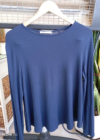 Mavi Düz Kesim buluz - Görsel 4