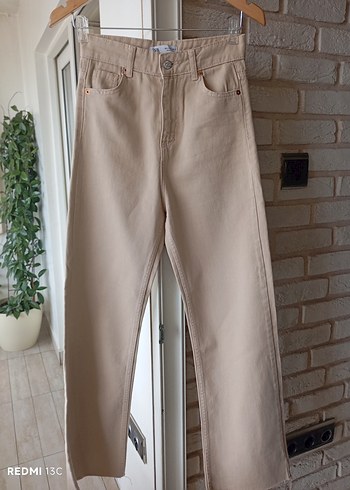 Bej Kadın Regular Fit Midi Pantolon - Görsel 5