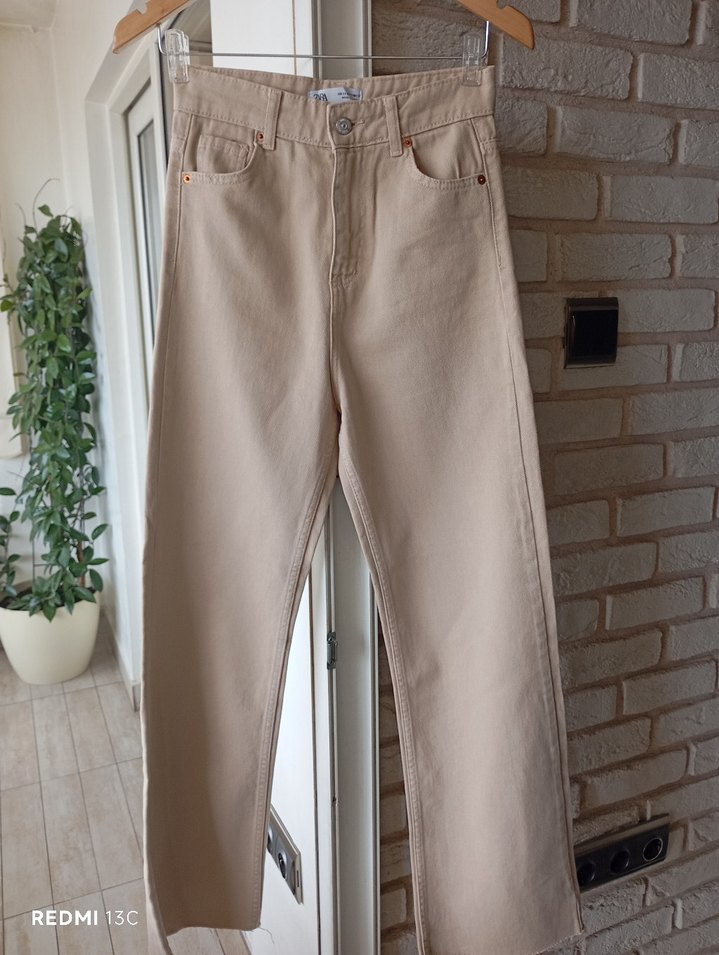 Bej Kadın Regular Fit Midi Pantolon - Görsel 5