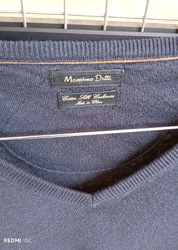 Erkek Lacivert V Yaka Örgü Yün Kazak - Görsel 2