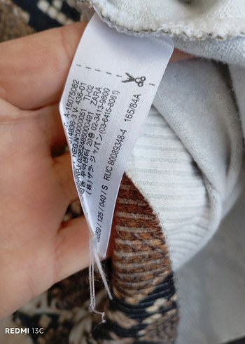 Yılan Desenli Örgü Kahverengi Kadın Bluz - Görsel 4