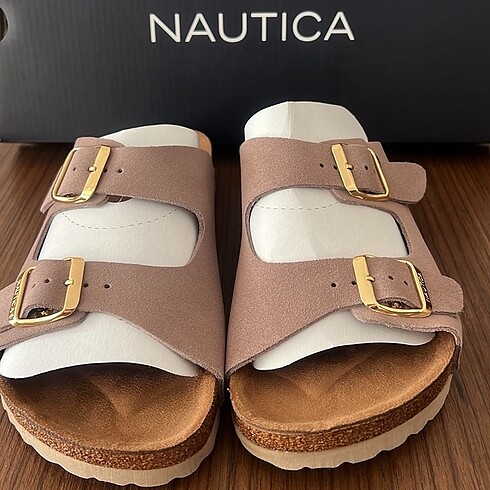 Nautica Bayan Hakiki Deri Terlik 2025 Yeni Sezon