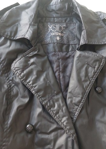 Siyah Kadın  yağmurluk - Görsel 4