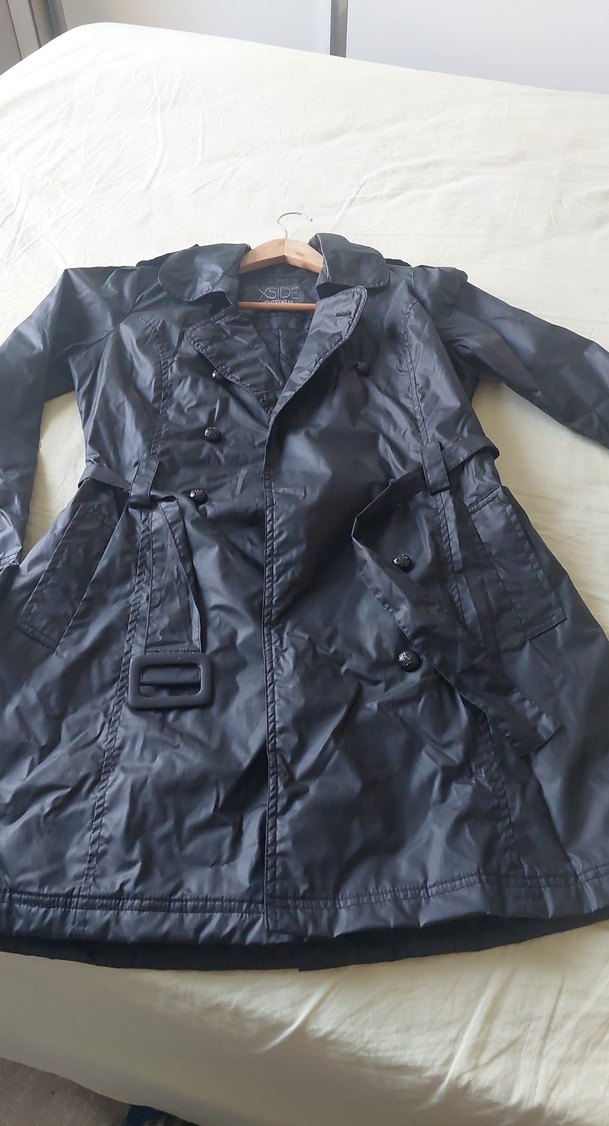 Siyah Kadın  yağmurluk - Görsel 5