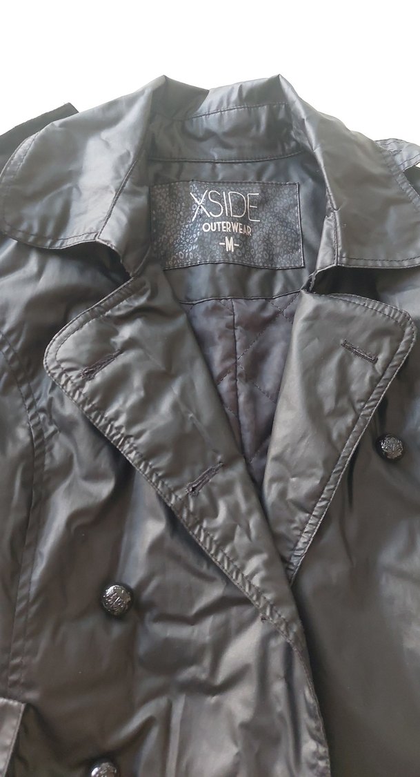 Siyah Kadın  yağmurluk - Görsel 4