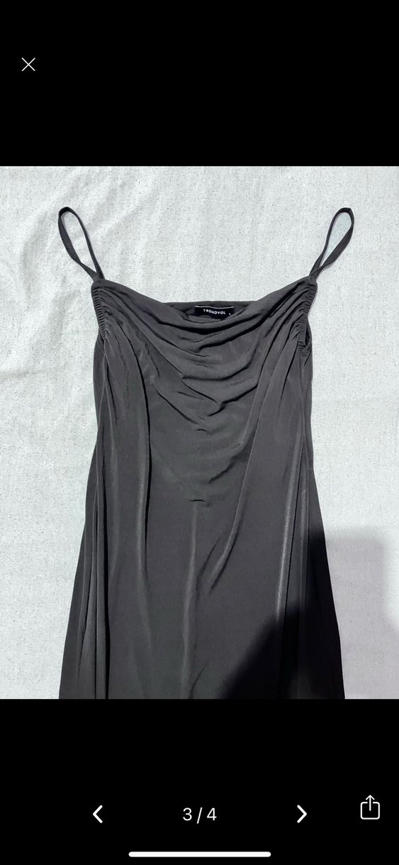 İnce Askılı Uzun Elbise - Görsel 3