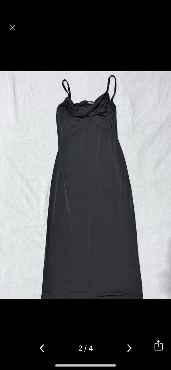 İnce Askılı Uzun Elbise - Görsel 2