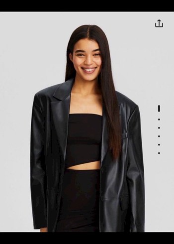 Bershka Deri blazer Ceket