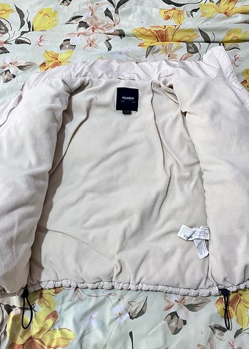 Pull bear krem  şişme mont - Görsel 4