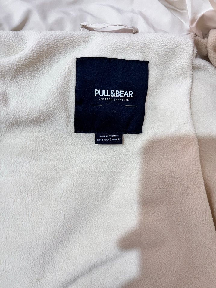 Pull bear krem  şişme mont - Görsel 3