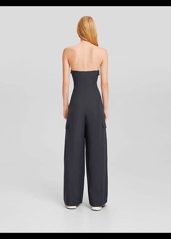 Siyah Straplez tulum - Görsel 3