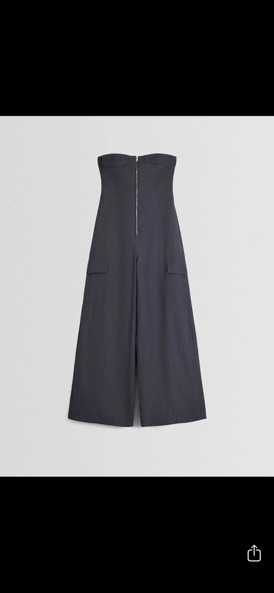 Siyah Straplez tulum - Görsel 2