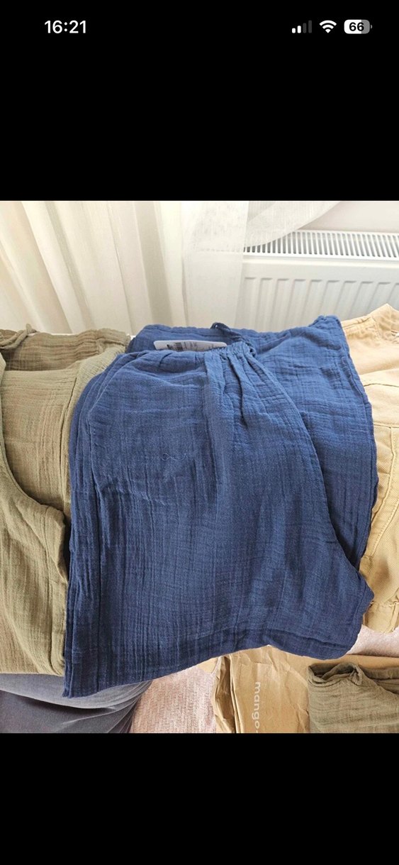 Müslin Palazzo Pantolon - Görsel 3