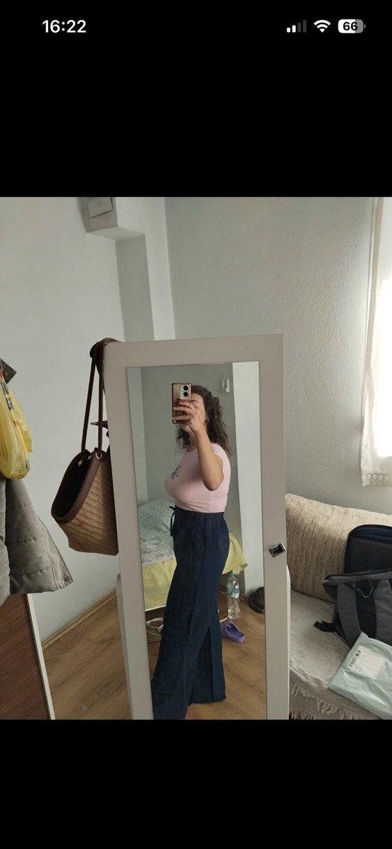 Müslin Palazzo Pantolon - Görsel 4