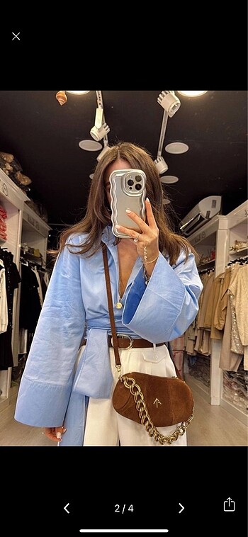 Zara Belden Bağlamalı Gömlek