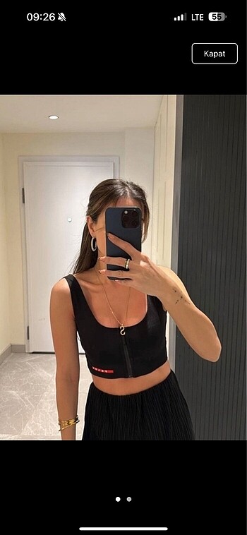 Prada Fermuarlı Crop
