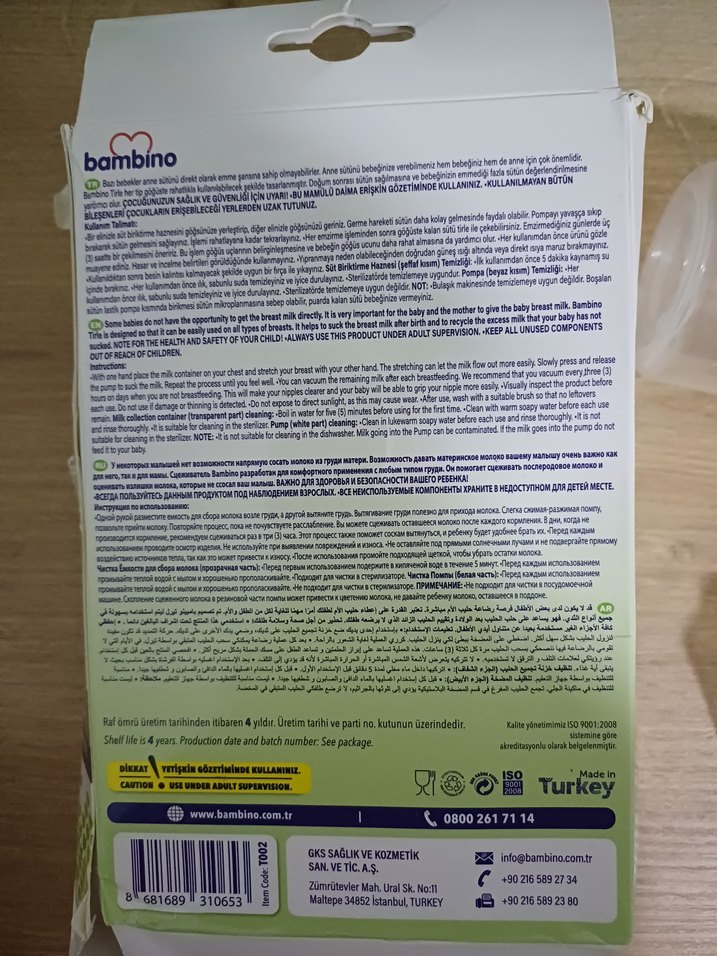 Beyaz Manuel Göğüs Pompası bambino - Görsel 2