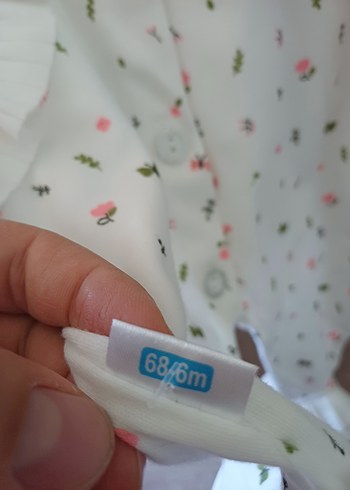 Beyaz Örgü Desenli Kız Bebek Tulum - Görsel 4