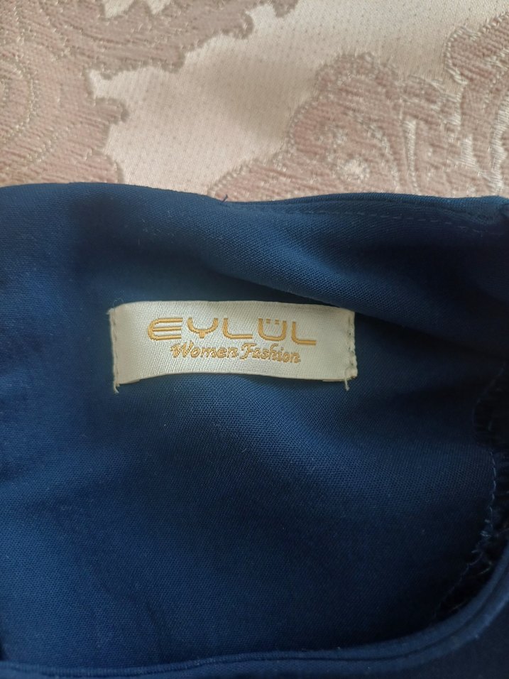 Kadın Mavi Uzun Kollu Salaş Tunik - Görsel 2