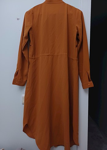 Düğmeli yana hardal sarı Rengi Kadın Tunik - Görsel 4