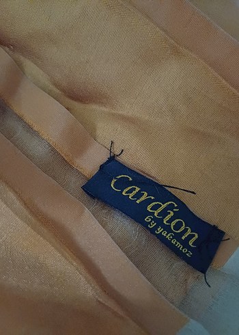 turuncu sarı tonunda İpek Görünümlü tüllü Kadın Şal - Görsel 2