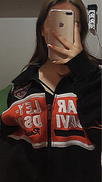 harley davidson fermuarlı sweat