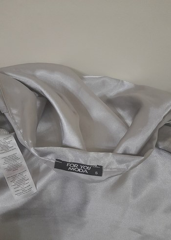 Gri Midi Kadın Saten Sabahlık #foryoumoda - Görsel 18