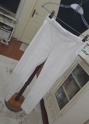 m Beden Beyaz şık pantolon kasha