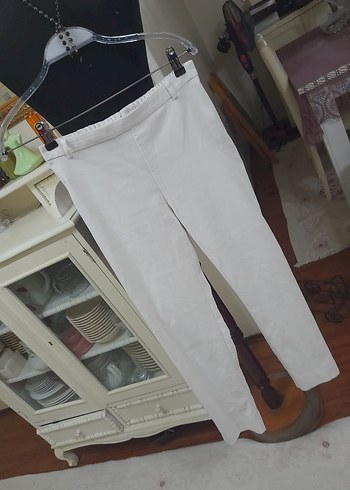 Beyaz şık pantolon kasha