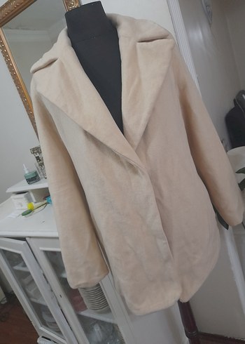 Bej Midi Düğmeli Kadın Kaban - Görsel 3