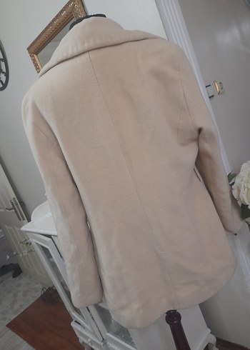 Bej Midi Düğmeli Kadın Kaban - Görsel 15