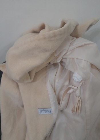 Bej Midi Düğmeli Kadın Kaban - Görsel 20