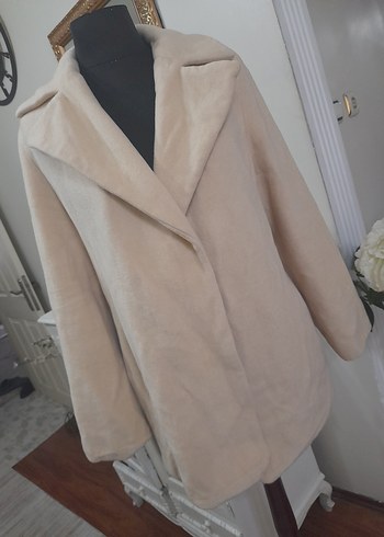 Bej Midi Düğmeli Kadın Kaban - Görsel 14