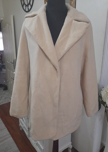 Bej Midi Düğmeli Kadın Kaban - Görsel 5