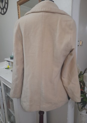 Bej Midi Düğmeli Kadın Kaban - Görsel 11