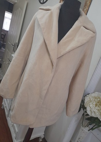 Bej Midi Düğmeli Kadın Kaban - Görsel 6