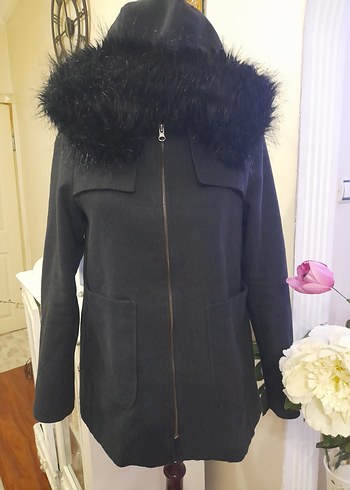 füme Kürklü kaban yeni S,M,L - Görsel 8