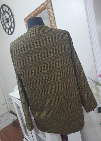 Düğmeli Midi kaşe üst giyim - Görsel 6