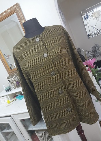 Düğmeli Midi kaşe üst giyim - Görsel 2