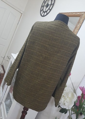 Düğmeli Midi kaşe üst giyim - Görsel 10