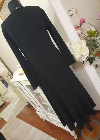 Siyah Uzun Kollu Uzun Elbise - Görsel 9