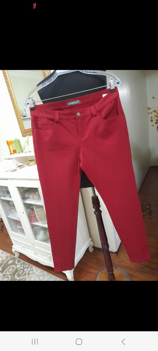 #codentry kırmızı şık pantolon S.M.L - Görsel 3