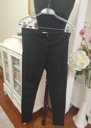 Siyah Kadın Skinny Denim Pantolon - Görsel 4